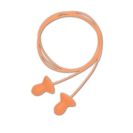 Honeywell Howard Leight Reusable Vinyl Ear Plugs, Contoured Bell Shape, 26 dB, Orange, 100 PK QD30